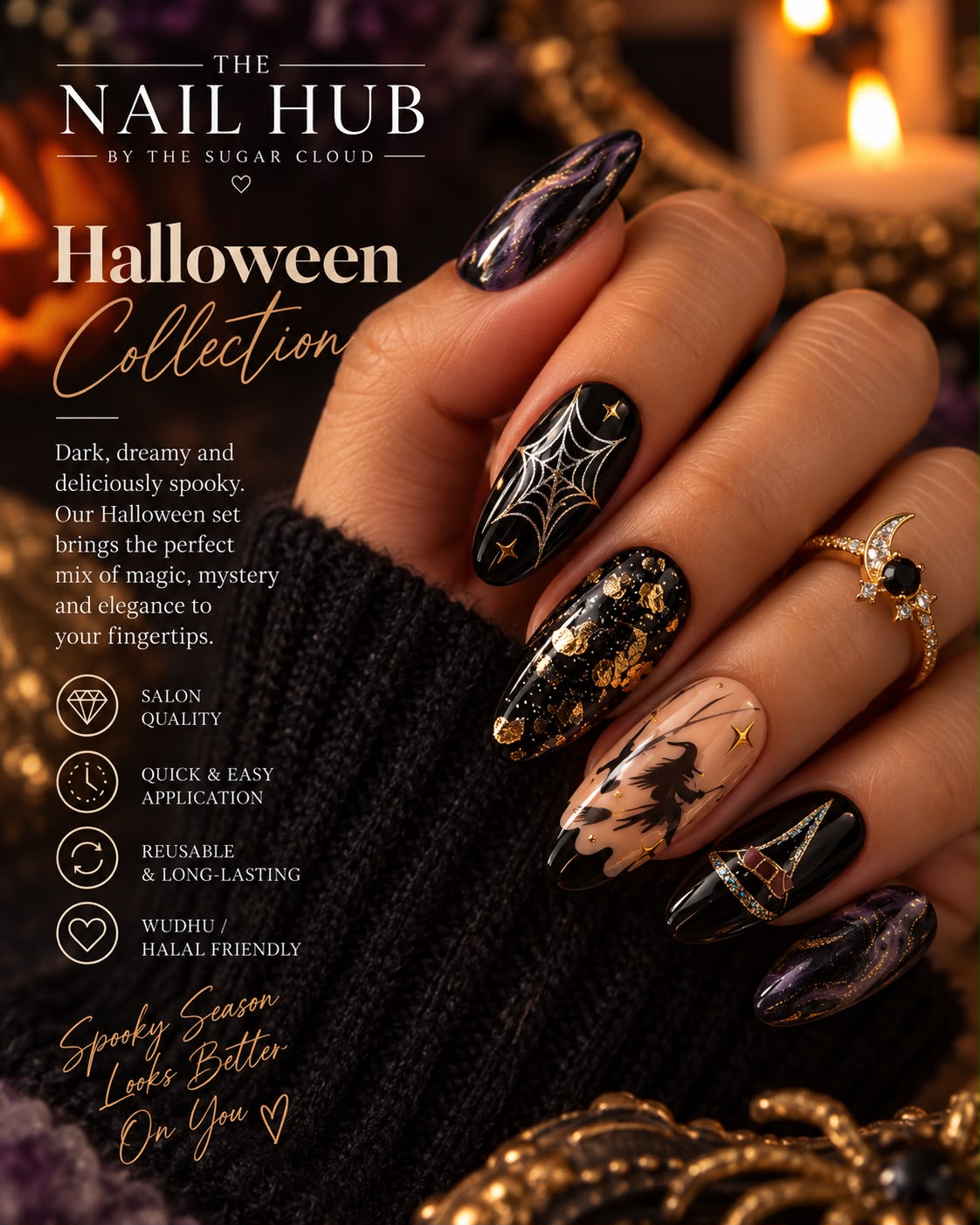 Witching Hour Halloween press-on nails